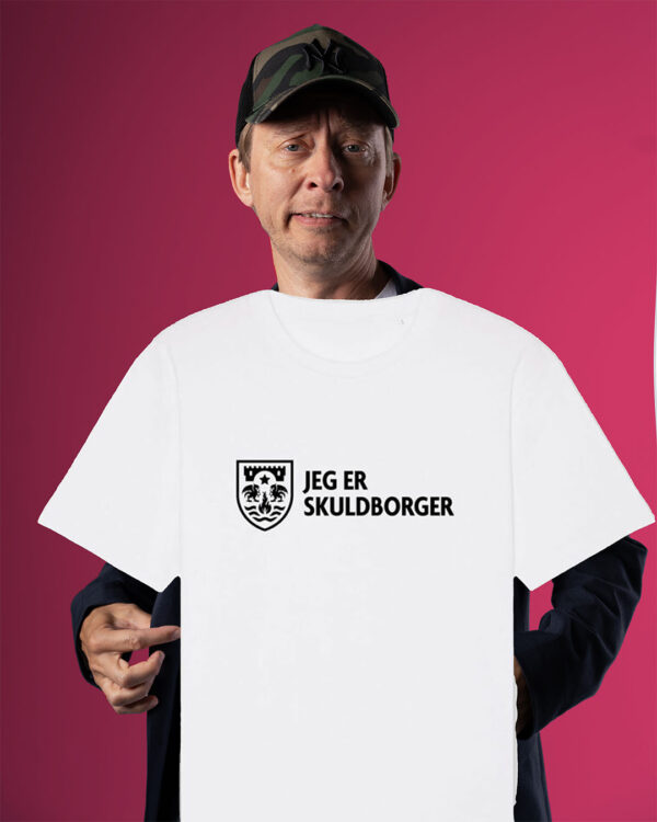 Skuldborger Hvid T shirt Allan Sindberg