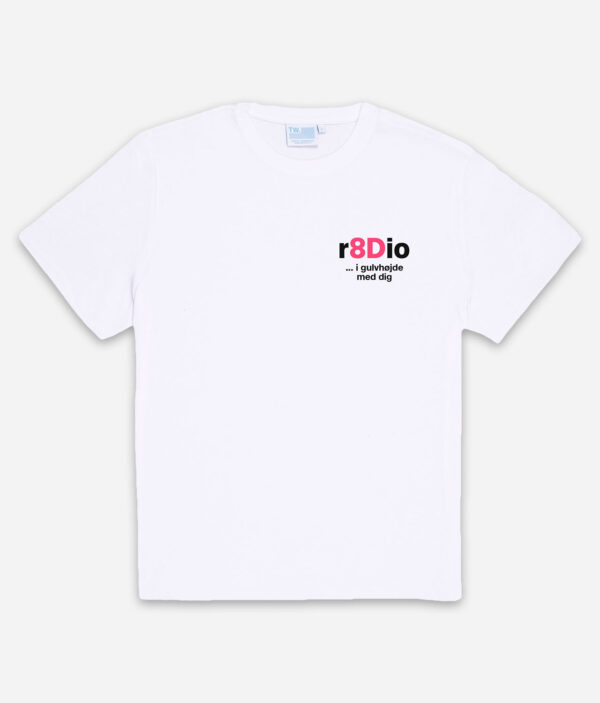 r8dio brystlogo tshirt white front