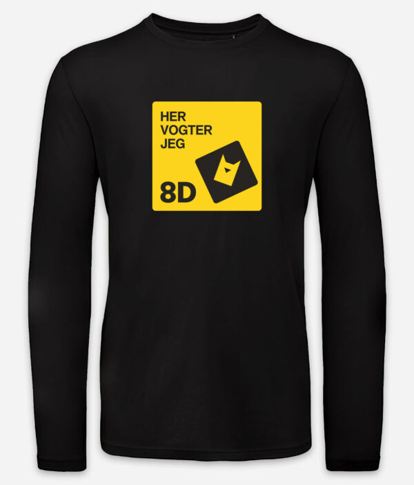 r8dio her vogter jeg longsleeve black front 1