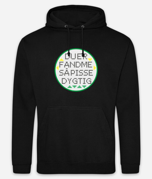 r8dio pisse dygtig hoodie black front1
