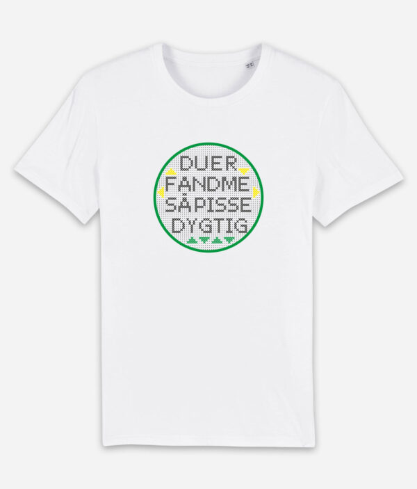 r8dio pisse dygtig tshirt white front1