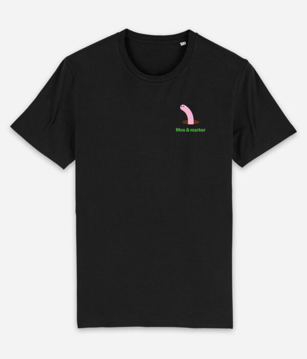 r8dio mos og marker brystlogo tshirt black front
