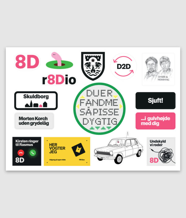 r8dio sticker sheet