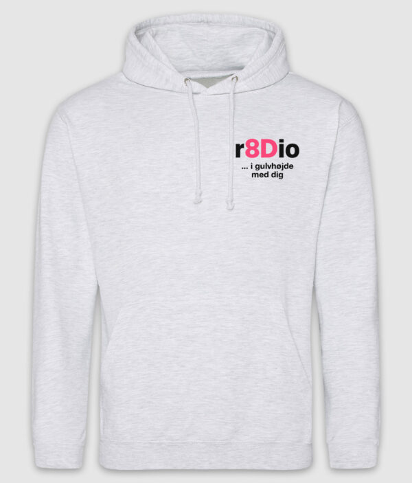 r8dio i gulvhoejde hoodie ash mockup