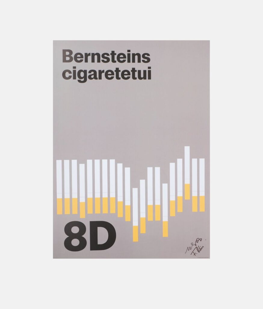 r8dio bernsteins cigaretetui plakat 50x70 signed 1